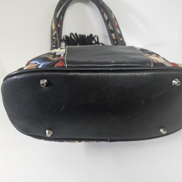 Montana West Shoulder Bag Western Southwestern Tapestry Boho Black NWT - Picture 6 of 10